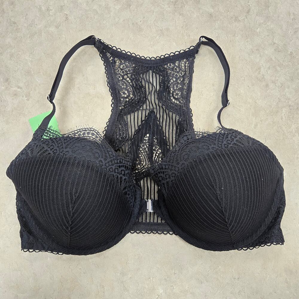 Victoria's Secret Dream Angels lined demi racer back front closure 34DD